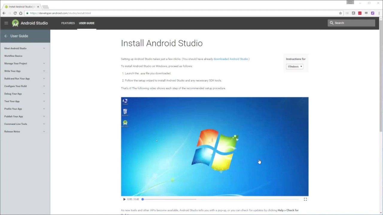 download android studio for windows compressed